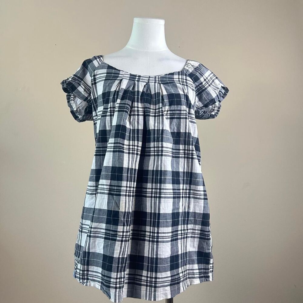 Glam Plaid Y2K Babydoll Top